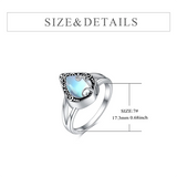 Sterling Silver Moonstone Filigree Urn Ring for Ashes