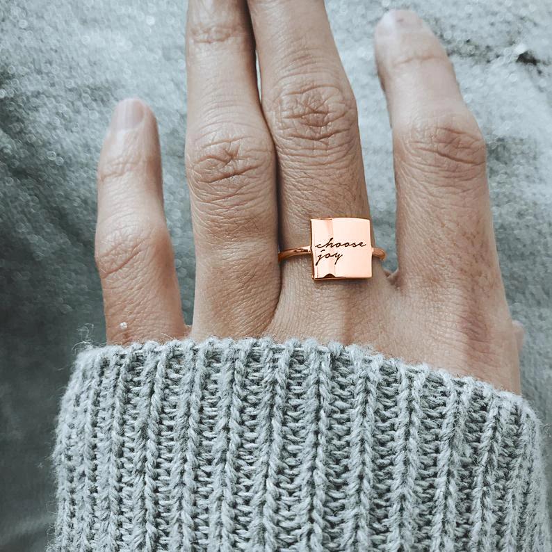 Sterling Silver Inspirational Ring Personalized Customizable Ring