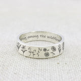 Wildflowers Ring S925 Silver For Nature Lover Gift