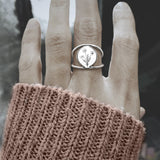 Sterling Silver Personalized Birth Flower Ring