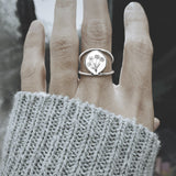Sterling Silver Personalized Birth Flower Ring