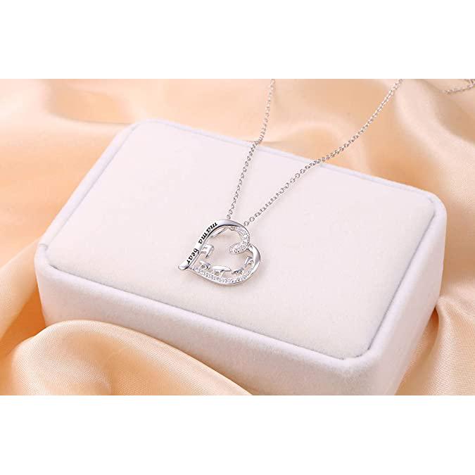 Sterling Silver For Mom Necklace Mothers Day Gift Mama Bear Pendant Necklace or Bracelet for Mum Animal necklace DAOCHONG