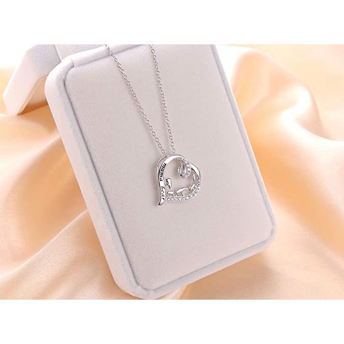 Sterling Silver For Mom Necklace Mothers Day Gift Mama Bear Pendant Necklace or Bracelet for Mum Animal necklace DAOCHONG