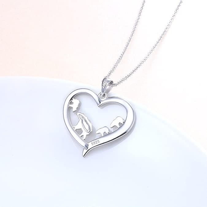 Sterling Silver For Mom Necklace Mothers Day Gift Mama Bear Pendant Necklace or Bracelet for Mum Animal necklace DAOCHONG