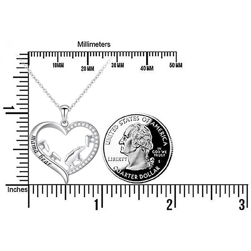 Sterling Silver For Mom Necklace Mothers Day Gift Mama Bear Pendant Necklace or Bracelet for Mum Animal necklace DAOCHONG