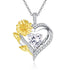 Birthstone Sunflower Pendant Necklace: Where Nature’s Beauty Meets Elegant Design