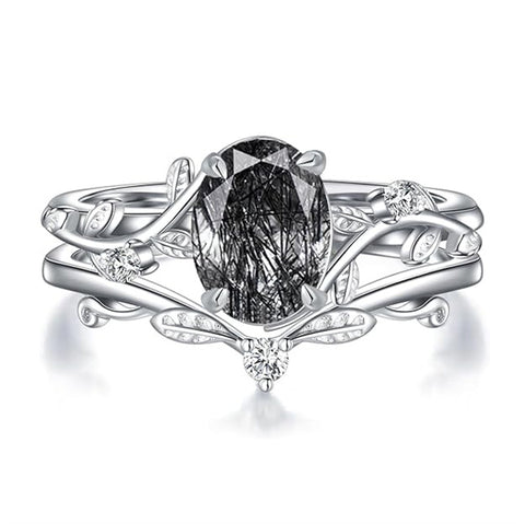 Sterling Silver Pear Oval Kite Heart Hexagon Emerald Coffin Cut Gemstone Engagement Promise Ring Set