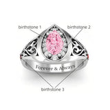 Sterling Silver Personalized Engraved Aphrodite Ring