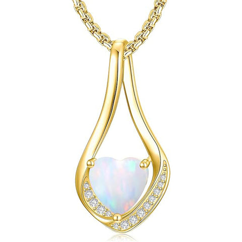 Sterling Silver 18K Yellow/White Gold Plated Forever Love Heart Infinity Pendant Necklace