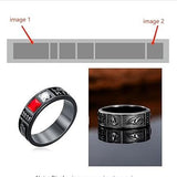 Sterling Silver Personalized Pattern Engraved Birthstone High School College Class Ring