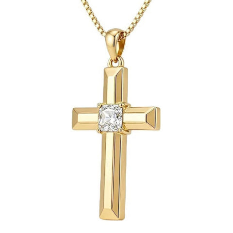 14K Gold Plated  Birthstone Cross Necklace  Pendant Necklace Mother's Day Birthday Gifts for Women