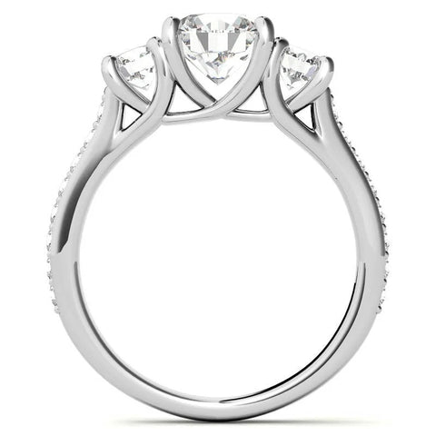 10K Gold 14K Gold 18K Gold Round Cut Moissanite Engagement Ring