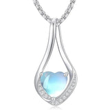 Sterling Silver 18K Yellow/White Gold Plated Forever Love Heart Infinity Pendant Necklace