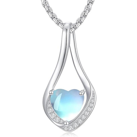 Sterling Silver 18K Yellow/White Gold Plated Forever Love Heart Infinity Pendant Necklace
