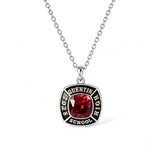 Copper Sterling Silver Custom Birthstone Engraved Graduation Necklace for Class of 2026