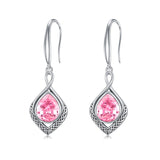 Sterling Silver Birthstone Celtic Knot  Infinity Earrings Christmas Jewelry