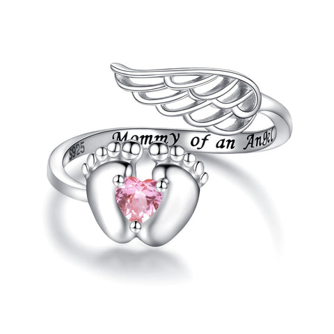 Sterling Silver Miscarriage Ring Mother Loss of Pregnancy Rings Infant Loss Jewelry Memorial Losing Child for Women Mom