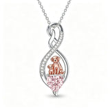 Sterling Silver 12 Month Birthstone Infinity Heart Animal Pendant Necklace Christmas Birthday Jewelry Gift