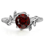 Sterling Silver Round Shaped Gemstone Branch Ring