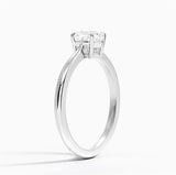 10K Gold 14K Gold 18K Gold  0.5 to 3 CT Cushion Cut Lab Created Diamond Solitaire Engagement Band