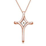 Mustard Seed Cross Necklace 925 Sterling Silver Pendant Necklace Religious Necklace Christian Jewelry Gift for Women