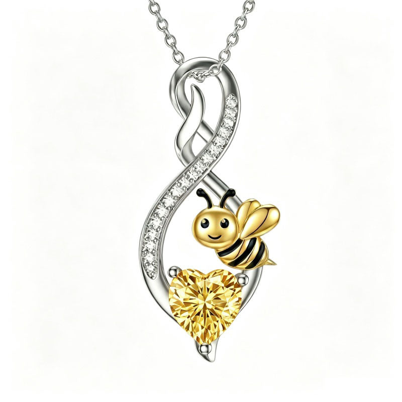 Sterling Silver 12 Month Birthstone Infinity Heart Animal Pendant Necklace Christmas Birthday Jewelry Gift