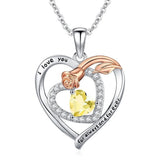 14K Gold Plated  Birthstone Rose Flower Necklaces for Women