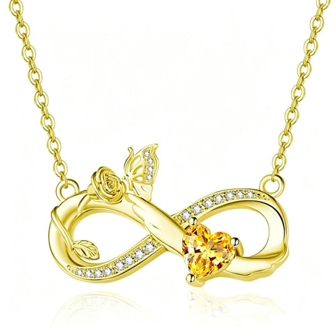 14K Gold Plated Birthstone Butterfly Necklace for Women Ideal Gift for Anniversary Christmas Birthday