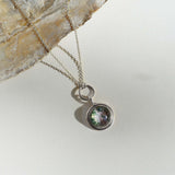 Sterling Silver Moss Agate Necklace Gift Necklace