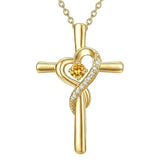 14K Gold Plated Cross Pendant Necklace for Women Faith Jewelry for Anniversary Christmas  Birthday Mother's Day