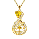 14K Gold Plated Infinity Birthstone  Butterfly Cross Necklace for Women