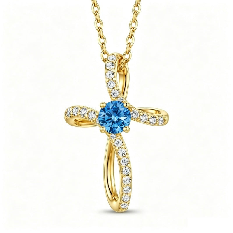 14K Gold Plated Cross Pendant Necklace for Women Faith Jewelry for Anniversary Christmas  Birthday Mother's Day