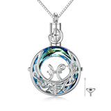 Urn Necklace for Ashes Sterling Silver Constellation Pendant Necklace with Crystal w/Funnel Filler Cremation Jewelry for Women