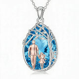 Sterling Silver Crystal Father Daughter Pendant Necklace from Dad  I Love You Forever Jewelry