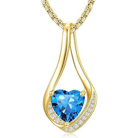 Sterling Silver 18K Yellow/White Gold Plated Forever Love Heart Infinity Pendant Necklace