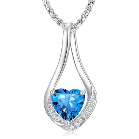Sterling Silver 18K Yellow/White Gold Plated Forever Love Heart Infinity Pendant Necklace