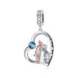 Sterling Silver Father Daughter Charm Beads