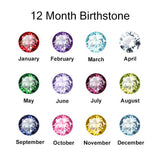 10K 14K 18K  Gold Personalized  Birthstone Name Heart Pendant Necklace