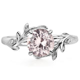 Sterling Silver Round Shaped Gemstone Branch Ring