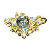 Sterling Silver 1CT Round Gemstone Engagement Wedding Bridal Anniversary Proposal Ring Set for Her