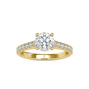 Sterling Silver 10K 14K 18K Gold Personalized Engraved 1ct 6.5mm Moissanite Engagement Wedding Ring