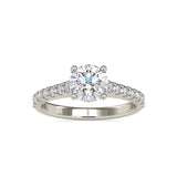 Personalized 925 Silver 10K 14K 18K Gold 1ct 6.5mm Moissanite Engagement Wedding Ring For Women