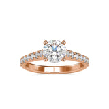 Sterling Silver 10K 14K 18K Gold Personalized Engraved 1ct 6.5mm Moissanite Engagement Wedding Ring