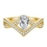 Sterling Silver Personalized Engraved Moissanite Engagement Wedding Ring