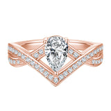 Sterling Silver Personalized Engraved Moissanite Engagement Wedding Ring