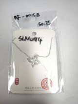 925 Sterling Silver Elegant Moissanite Butterfly Pendant Necklace