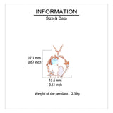 925 Sterling Silver Rose Gold Moonstone Necklace With Zircon-accented Cat Silhouette Pendant