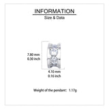 925 Sterling Silver Elegant Silver Triple Row Moissanite Hoop Stud Earrings