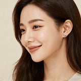 925 Sterling Silver Elegant Zircon Bow Stud Earrings – Luxurious Sterling Silver Jewelry