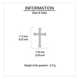 925 Sterling Silver Elegant Zircon Cross Earrings In Sterling Silver: Timeless Design For Everyday Elegance